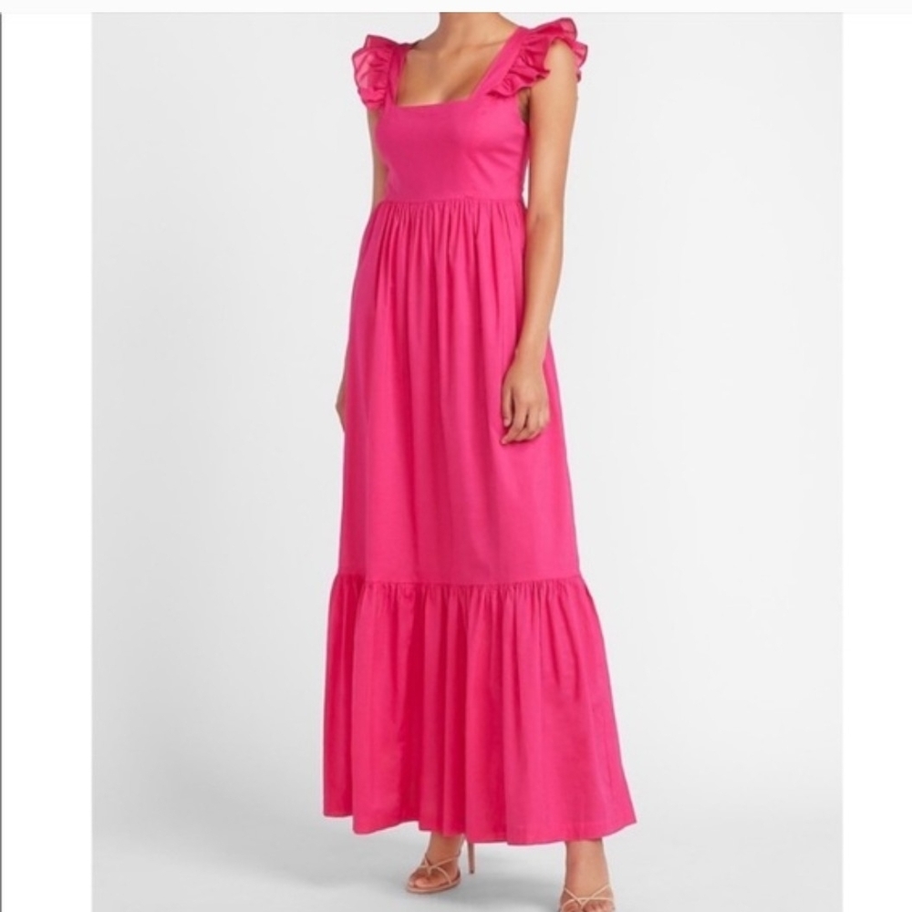 Express Vibrant Pink Maxi Dress